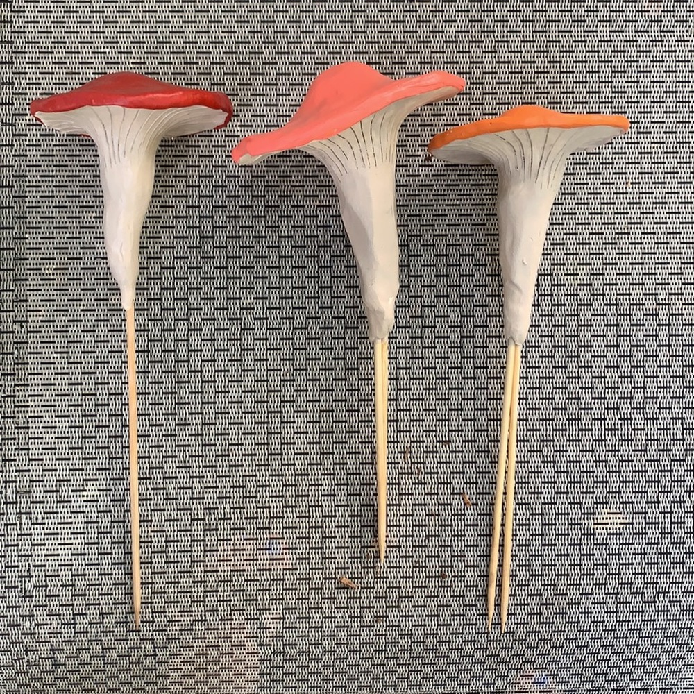 SET OF 3 Custom order Garden Stake Mushrooms π - Picture 9 of 10